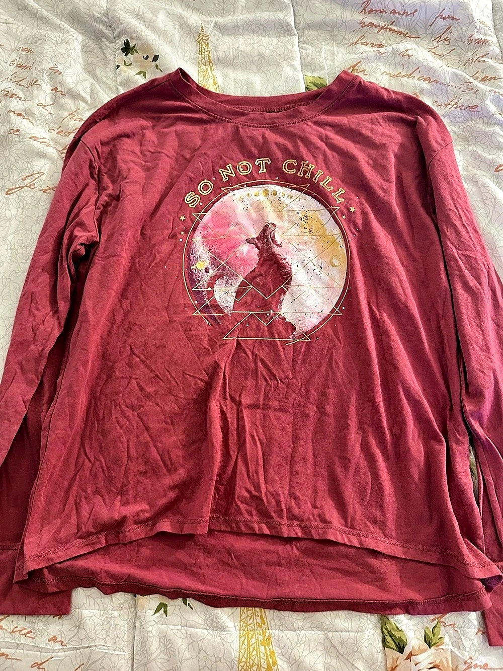 Justice Girls 16/18 Long Sleeve Graphic Top